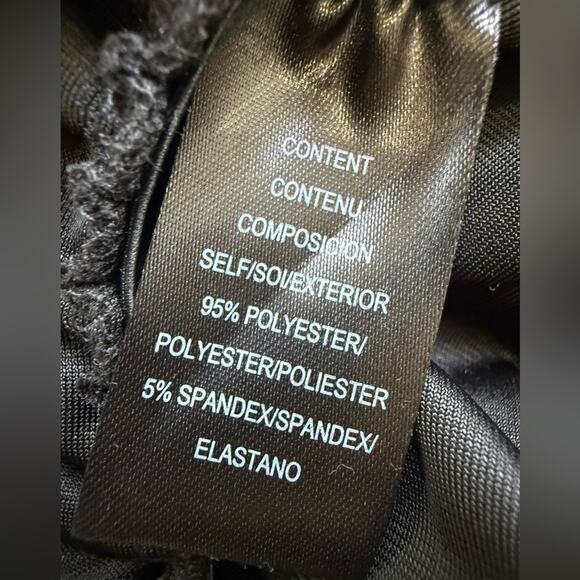 NWT WAYF Clique Ruched Bodycon Long Sleeve Velvet Minidress Black Size XL  LBD - Picture 11 of 12